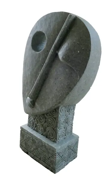 Product image of the product “Abstract head, Right, 120 cm Height, natural stone (Basanite) ”
